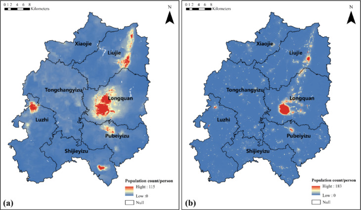 Corrected population grid data using multisource high precision data.