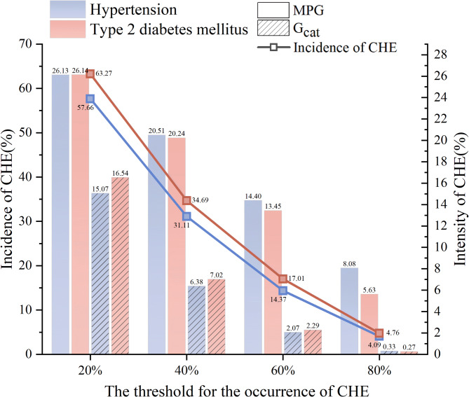 Measurement of catastrophic health expenditures in households with essential hypertension and type 2 diabetes mellitus in cold regions of China.