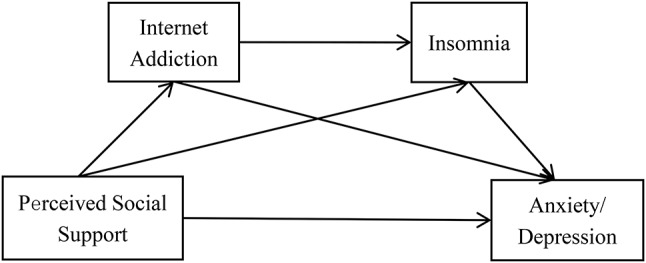 The impact of perceived social support on anxiety and depression: the chain mediating effect of internet addiction and insomnia.