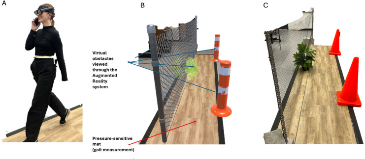 Prefrontal cortex activity during virtual obstacle avoidance and distracted walking: A methodological proof of concept using augmented reality and functional near-infrared spectroscopy.