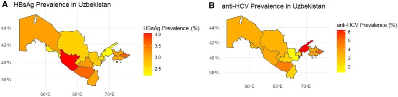 Hepatitis B and C landscape in Uzbekistan: epidemiological patterns revealed in a study of 1 040 000 people.