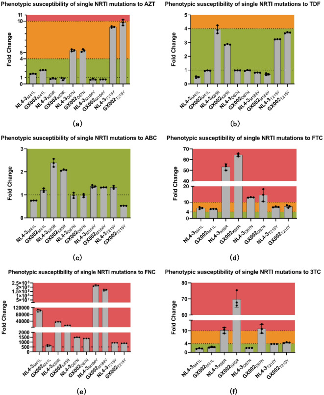 In vitro comparison of the susceptibilities of the same drug resistance mutations to reverse-transcriptase inhibitors of subtype B and CRF01_AE HIV-1 strains.