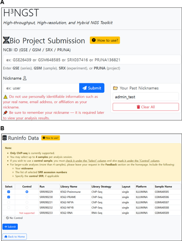 H<sup>3</sup>NGST: a fully automated, web-based platform for end-to-end ChIP-seq analysis.