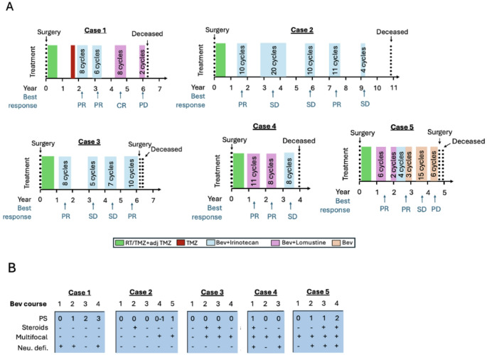 Repeated responders to bevacizumab combination treatment in recurrent glioblastoma: a retrospective case study.