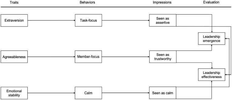 Differential Behavioral Pathways Linking Personality to Leadership Emergence and Effectiveness in Groups.