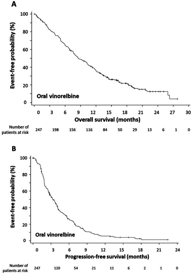 Pooled analysis of oral vinorelbine as single agents in patients with advanced NSCLC.