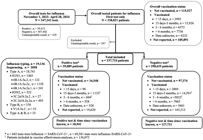 Vaccine effectiveness dynamics against influenza and SARS-CoV-2 in community-tested patients in France 2023-2024.
