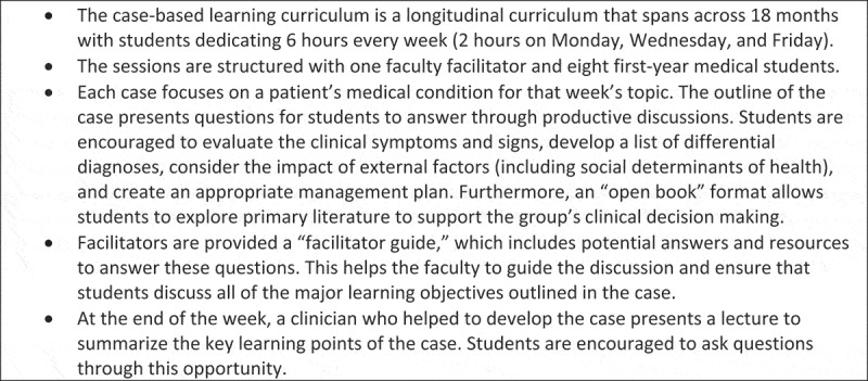 Empowering learners through student-led integration of environmental health into small group discussions.