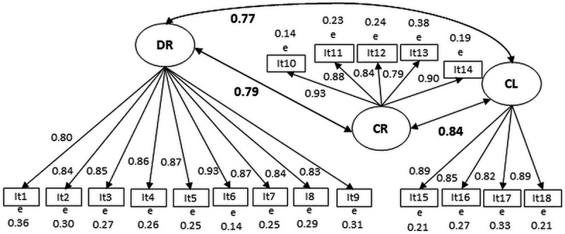 Psychometric analysis of the Slovak version of the satisfaction with simulation experience scale (measurement invariance).