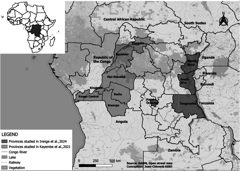 The westward spread dynamics of cholera from the eastern endemic Democratic Republic of the Congo.