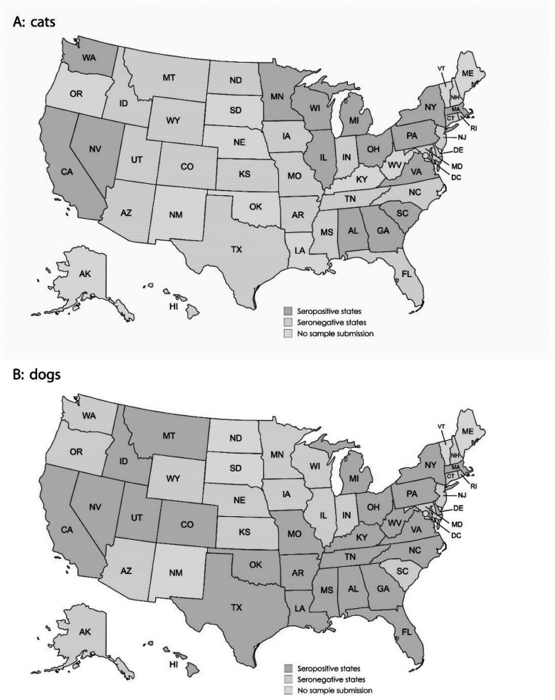 Nationwide seroprevalence of SARS-CoV-2 Delta variant and five Omicron sublineages in companion cats and dogs in the USA: insights into their role in COVID-19 epidemiology.