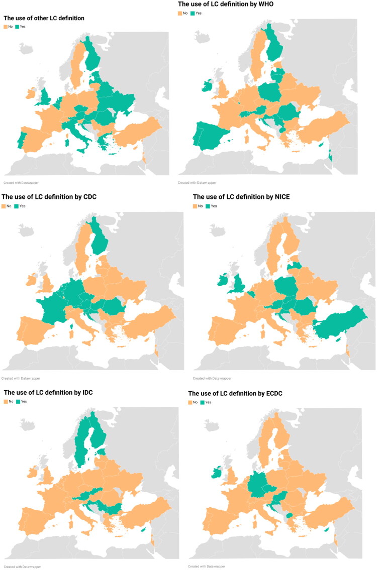 Towards consensus: The need for standardised definitions in Long (post) COVID care in 34 European countries.