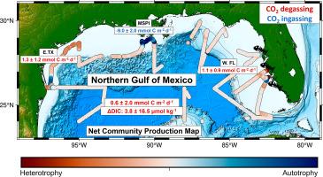 Summertime net community production (NCP) via underway measurements of O2/Ar and its control on CO2 flux in the northern Gulf of Mexico
