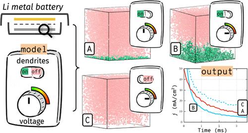 Simulating Lithium Deposition on Planar Anode: The Role of Particle Reservoir and the Influence of Dendrite Growth on Current Density Profiles