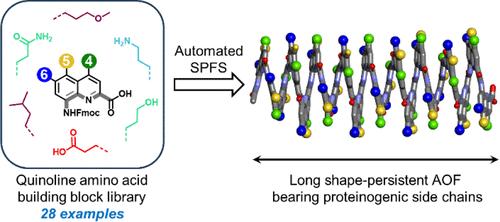 Development of Aromatic Foldamer Building Blocks Bearing Multiple Biogenic Side Chains