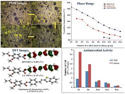 Exploring mesophase behavior and biological potential of liquid crystalline Schiff base derivatives of vanilloxy ester: experimental and theoretical studies†