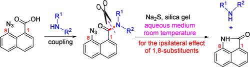 Ambient Temperature Cleavages of Amides in an Aqueous Medium for the Ipsilateral Effect of 1,8-Substituents on Naphthalene