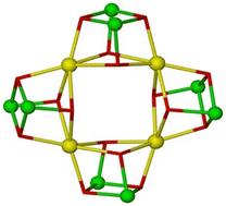 Dodecanuclear [Ni
II8Ln4] clusters and rings of corner-sharing {Ni
II2Ln2} cubanes (Ln = Dy, Gd, Y); magnetic and magnetothermal properties†