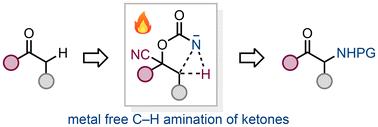 C–H amination of enolizable and nonenolizable ketones†