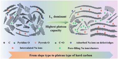 Pushing slope- to plateau-type behavior in hard carbon for sodium-ion batteries via local structure rearrangement†
