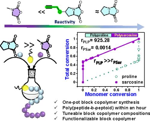 Kinetically Controlled Approach for One-Pot Synthesis of Poly(peptide-<i>b</i>-peptoid) Exhibiting Well-Defined Secondary Structure and Thermal Stability.