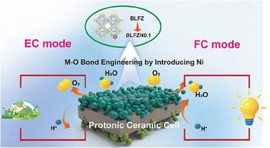 Superior Active and Durable Air Electrode for Protonic Ceramic Cells by Metal-Oxide Bond Engineering
