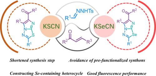 Modular Assembly of Chalcones, N-Tosylhydrazones, and KSCN/KSeCN for the Synthesis of Trisubstituted Imidazo[2,1-b][1,3,4]thiadiazoles/selenadiazoles
