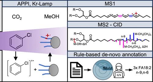 De Novo Structural Elucidation of Acylglycerols by Supercritical Fluid Chromatography and Collision-Induced Dissociation of Electron-Deficient Precursor Ions