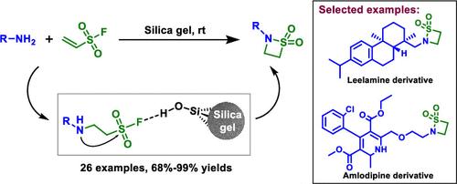 Base-Free SuFEx Reaction Promoted by Silica Gel for the Synthesis of β-Sultams