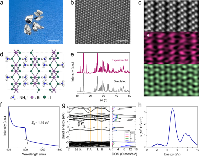 2D (NH4)BiI3 enables non-volatile optoelectronic memories for machine learning