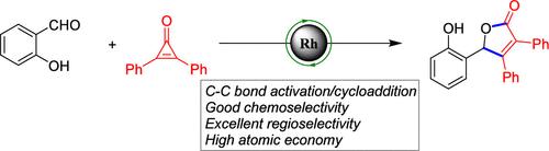 Rh-Catalyzed Formal [3 + 2] Cycloaddition Reactions with Cyclopropenones via Sequential C-H/C-C Bond Activation.