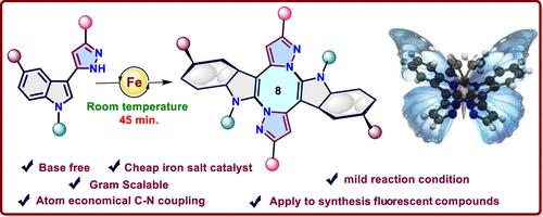 Unveiling the Synthesis of Indole-Fused Eight-Membered Aza-Heterocycles via FeCl3–Catalyzed Radical C–N Coupling and Photophysical Studies