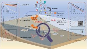 Aggregation and sedimentation kinetics of nano-TiO2 in Daihai Lake: Mechanisms influenced by pH, natural organic matter, and ions based on interaction energy