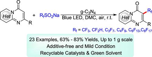 g-C3N4-Based Heterogeneous Photocatalyzed Synthesis and Evaluation of Antitumor Activities of Fluoroalkylated 4H-Pyrido[1,2-a]pyrimidin-4-ones