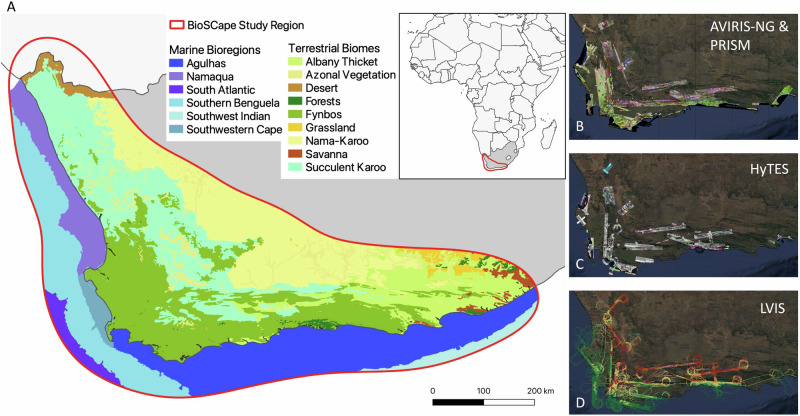 The biodiversity survey of the Cape (BioSCape), integrating remote sensing with biodiversity science.