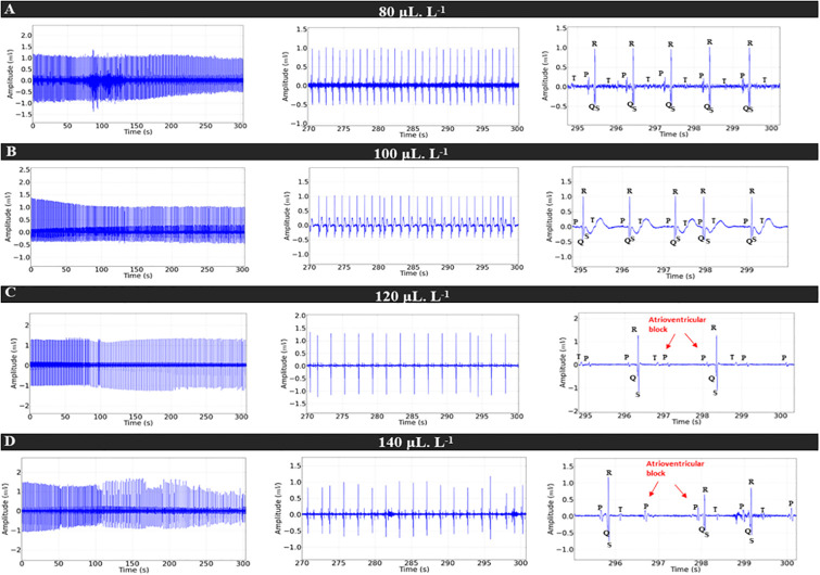 Righting response and electrocardiographic evaluation of juvenile tambaqui (Colossoma macropomum) (Cuvier, 1818) exposed to immersion baths with different concentrations of bushy lippia essential oil (Lippia alba).