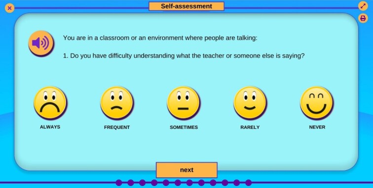 Use of a self-perception questionnaire for screening auditory abilities in children with behavioral dysphonia.