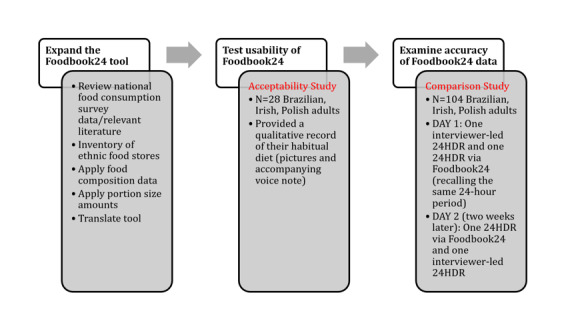 Expansion and Assessment of a Web-Based 24-Hour Dietary Recall Tool, Foodbook24, for Use Among Diverse Populations Living in Ireland: Comparative Analysis.
