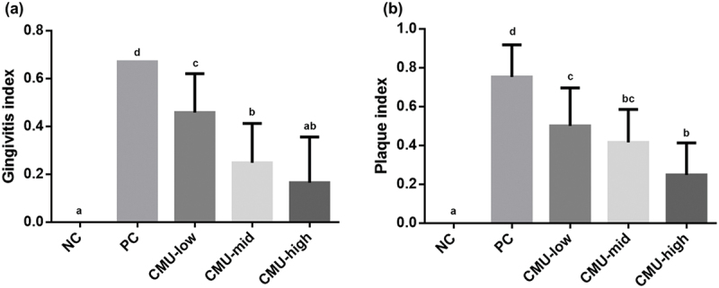 Preventive effects of <i>Weissella cibaria</i> CMU on the progression of periodontitis in a rat model.
