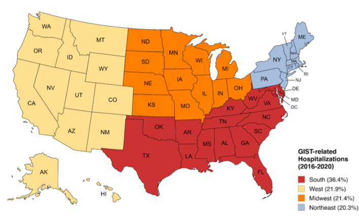 Trends and Financial Burden of Gastrointestinal Stromal Tumors in the United States: A Comprehensive Analysis of United States Hospitalizations.