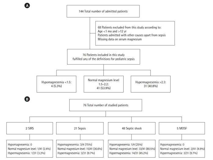 Hyper- and hypomagnesemia as an initial predictor of outcomes in septic pediatric patients in Egypt.