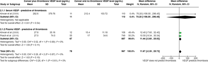 Vascular Endothelial Growth Factor (VEGF) as a Biomarker for Cancer-Associated Venous Thrombosis: A Meta-analysis.