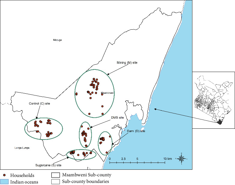 Impact of Titanium Mining and Other Anthropogenic Activities on Malaria Positivity Rates and Parasitemia in Five Selected Study Sites in Msambweni Subcounty, Kwale County, Kenya.