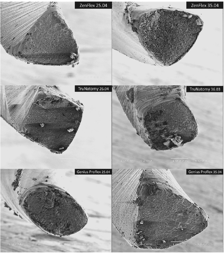 Shaping ability and cyclic fatigue resistance between Genius ProFlex, ZenFlex, and TruNatomy rotary systems: an experimental study.