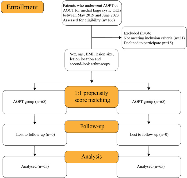 Osteoperiosteal versus osteochondral for autologous transplantation in the treatment of large cystic osteochondral lesions of the talus.