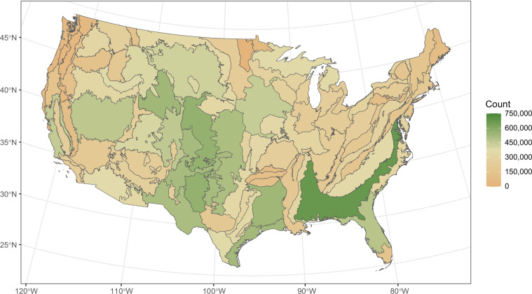Canopy height model and NAIP imagery pairs across CONUS.