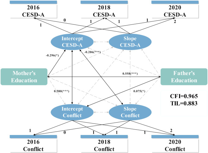 Longitudinal associations between family conflict, intergenerational transmission, and adolescents' depressive symptoms: evidence from China Family Panel studies (2016-2020).