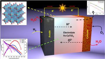 Electrochemical performance of CaTiO3 via surface doping of Fe as an electrolyte for LT-CFCs