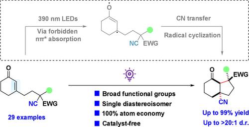 Highly Diastereoselective Synthesis of 5/6-Fused Bicyclic Ring Systems via Radical Cyano Group Migration