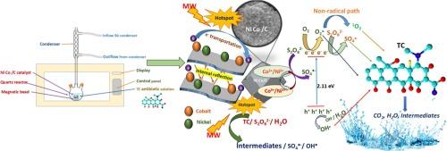 Nickel-decorated ZIF-67 (Co) MOF derived bi-metallic catalyst for efficient degradation of tetracycline under microwave irradiation through persulfate activation route: Performance assessment and predictive intermediate toxicity profile